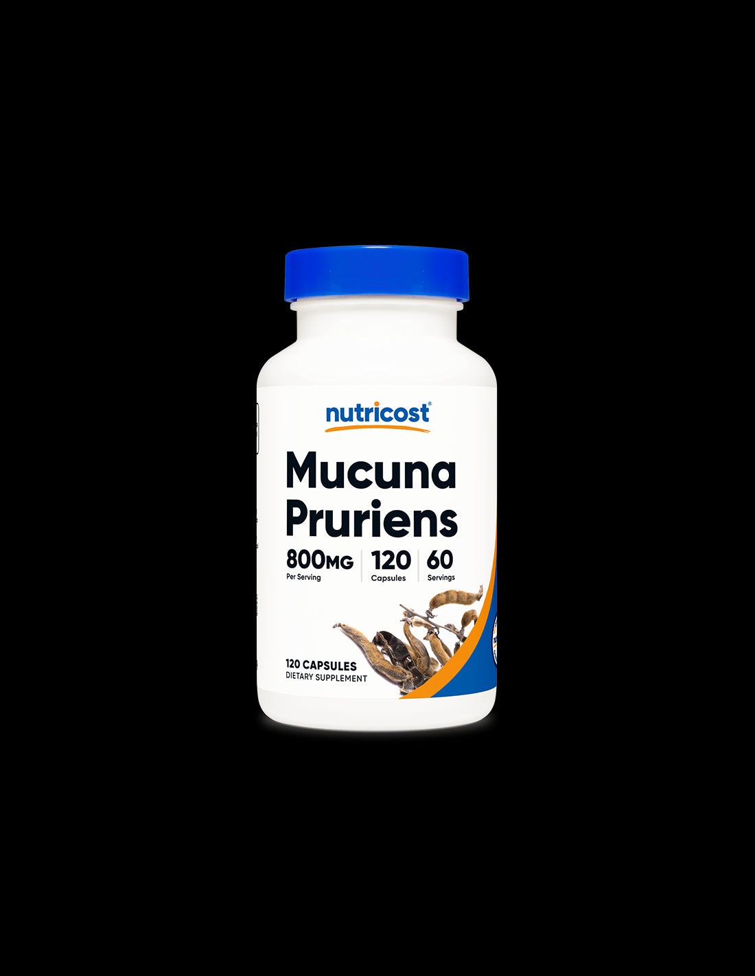 Стрес и безпокойство - Мукуна/ Кадифен боб (Mucuna Pruriens), 400 mg x 120 капсули Nutricost