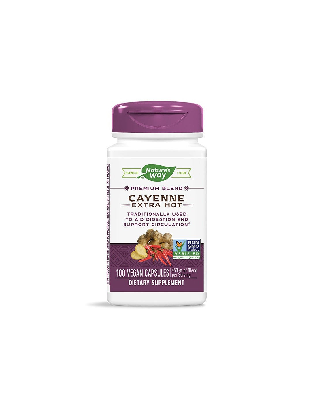 Cayenne Extra Hot 450 mg - 100 κάψουλες