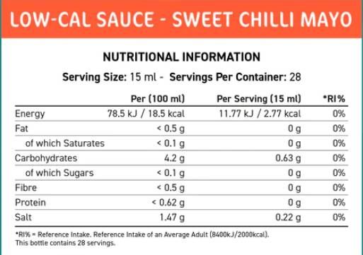 Fit Cuisine Low-Cal Sauce | Sweet Chilli Mayo - 425 мл