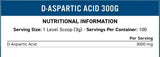 D-Aspartic Acid Powder 3000 mg - 300 грама