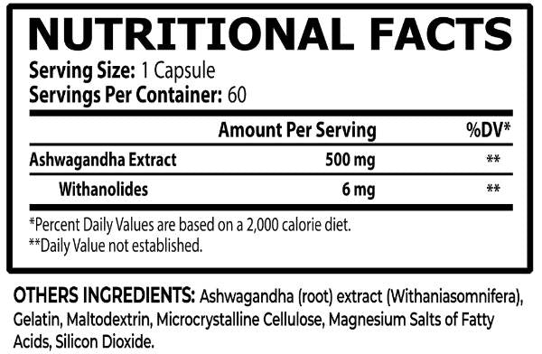 Ashwagandha 500 mg - 60 капсули