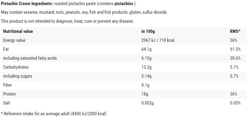 Pistachio Cream - 200 грама