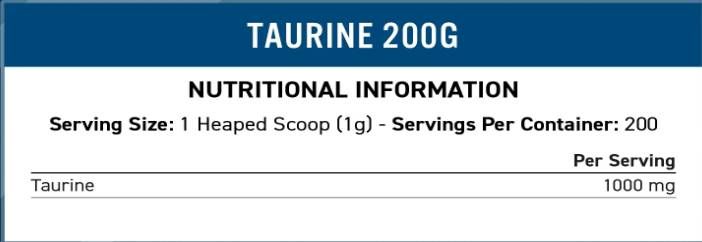 Taurine Powder 1000 mg - 200 грама