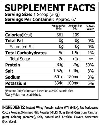 100% Whey Isolate - 2000 γραμμάρια