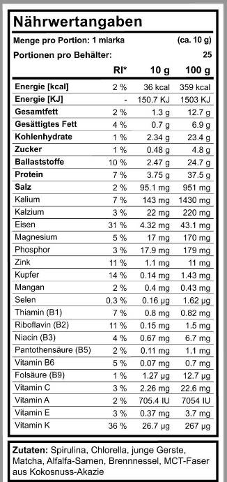 Smoothie Keto Greens - 250 γραμμάρια