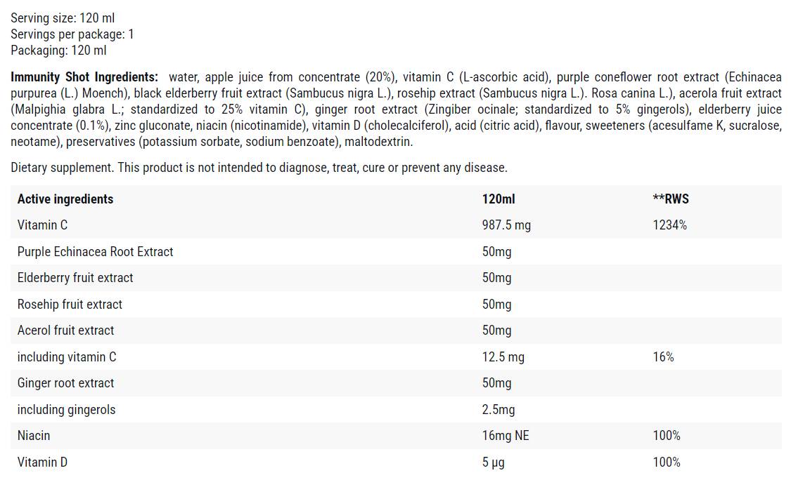 Odorność Shot | Immune Support 120 ml