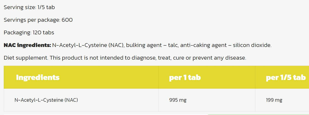 NAC 1000 mg 120 comprimate