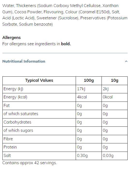 Σιρόπι Skinny | Κέικ φοντάν σοκολάτας - 425 ml