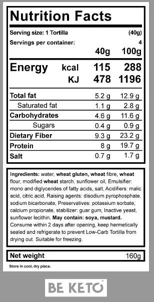 Tortilla Keto - 4 x 40 grame