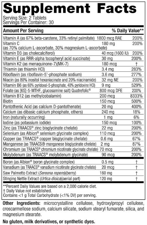 Multivitamine pentru bărbați Extra Putere - 60 de tablete