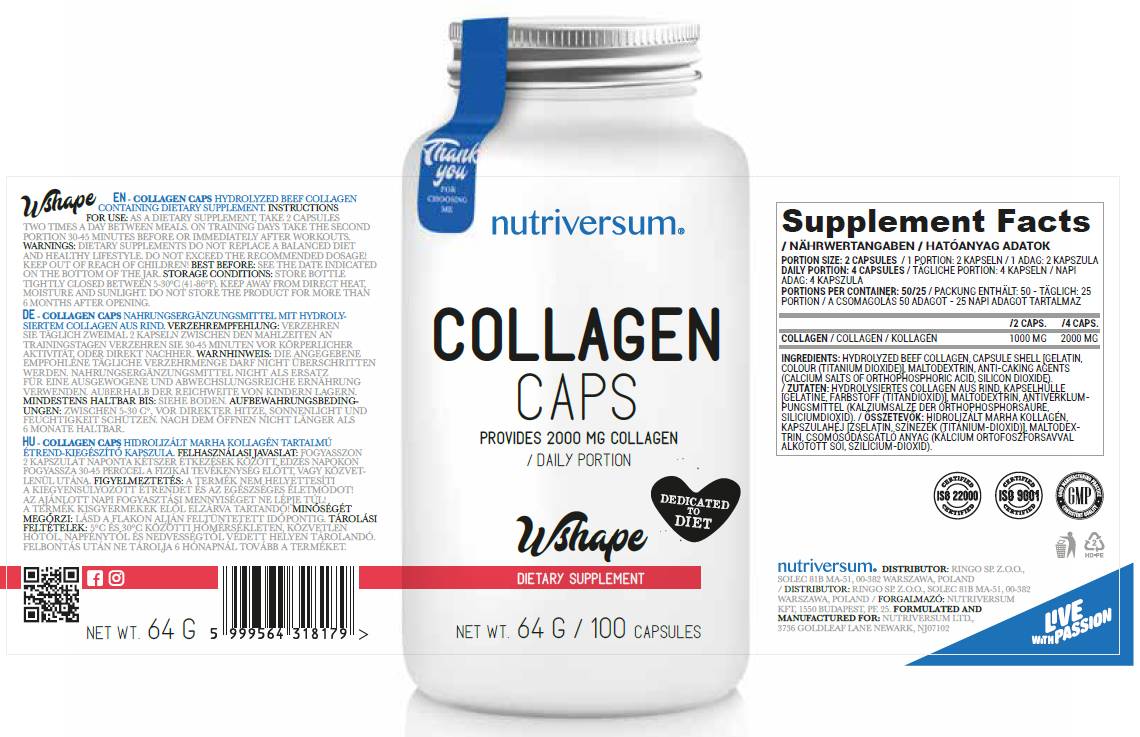 Collagen Caps 500 mg - 100 капсули