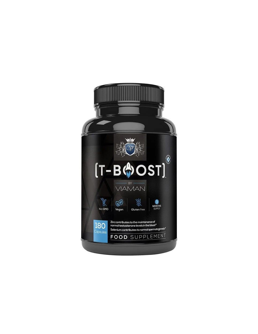 Φόρμουλα τεστοστερόνης για άνδρες T-Boost Viaman™, 180 κάψουλες