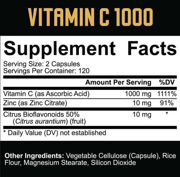 Vitamin C 1000 | with Zinc & Citrus Bioflavonoids - 240 капсули