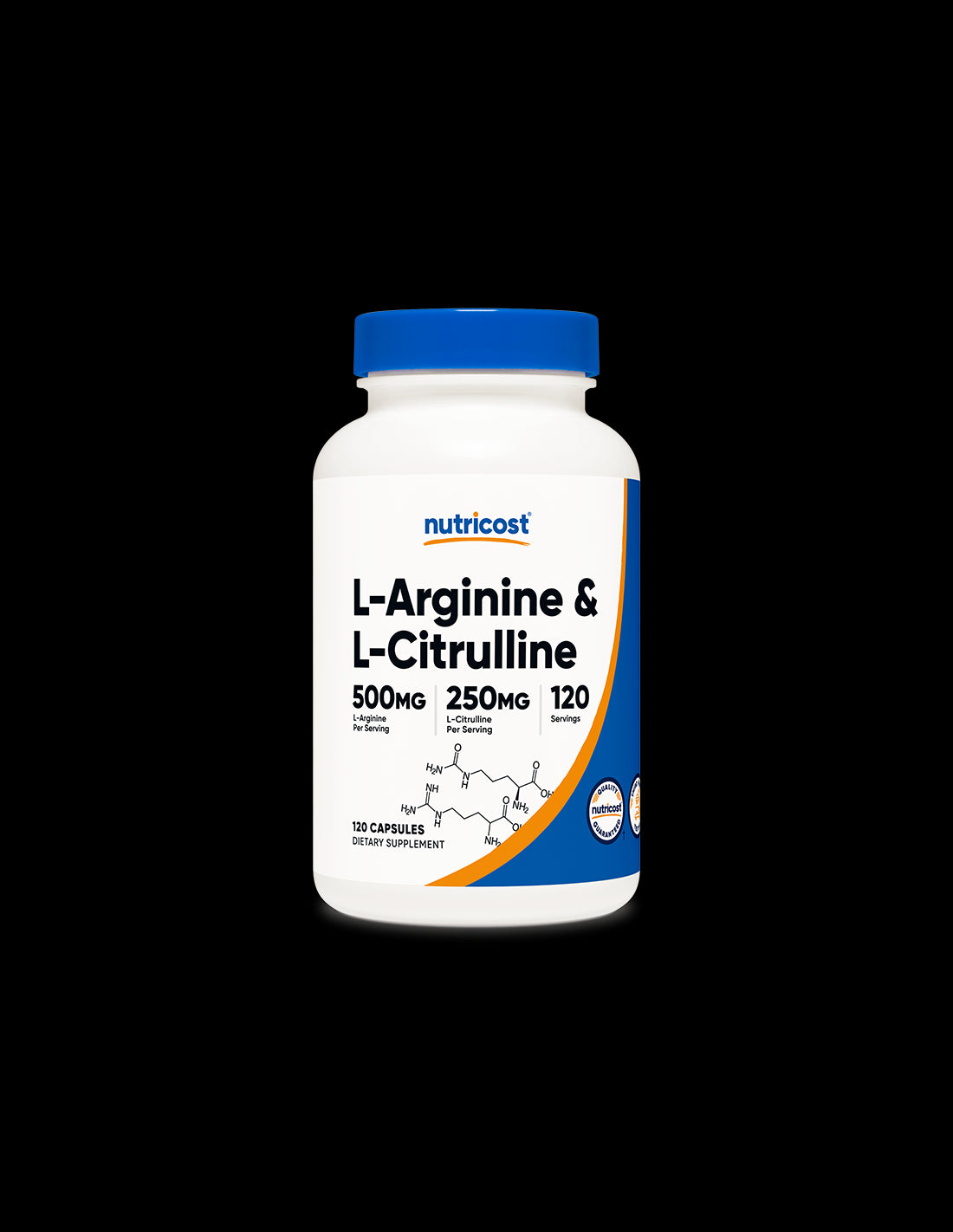 Тонус и енергия - Л-Аргинин + Л-Цитрулин  (L-Arginine + L-Citrulline), 550 mg + 250 mg/120 капсули Nutricost