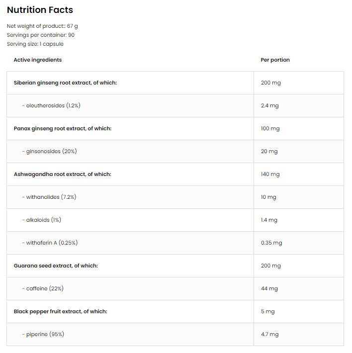 Triple Ginseng Complex 90 κάψουλες