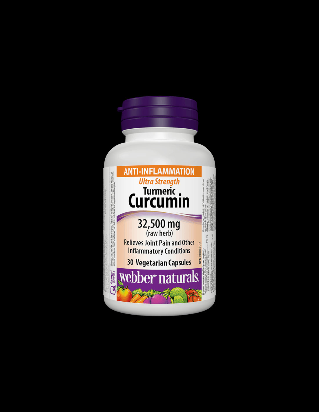 Turmeric Curcumin Ultra Strength / Куркума и черен пипер, 32 500 mg, 30 капсули Webber Naturals