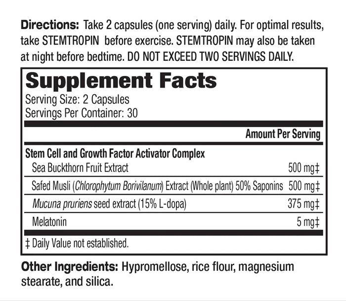 Stemtropin | Stem Cells &amp; GH Boost - 60 κάψουλες