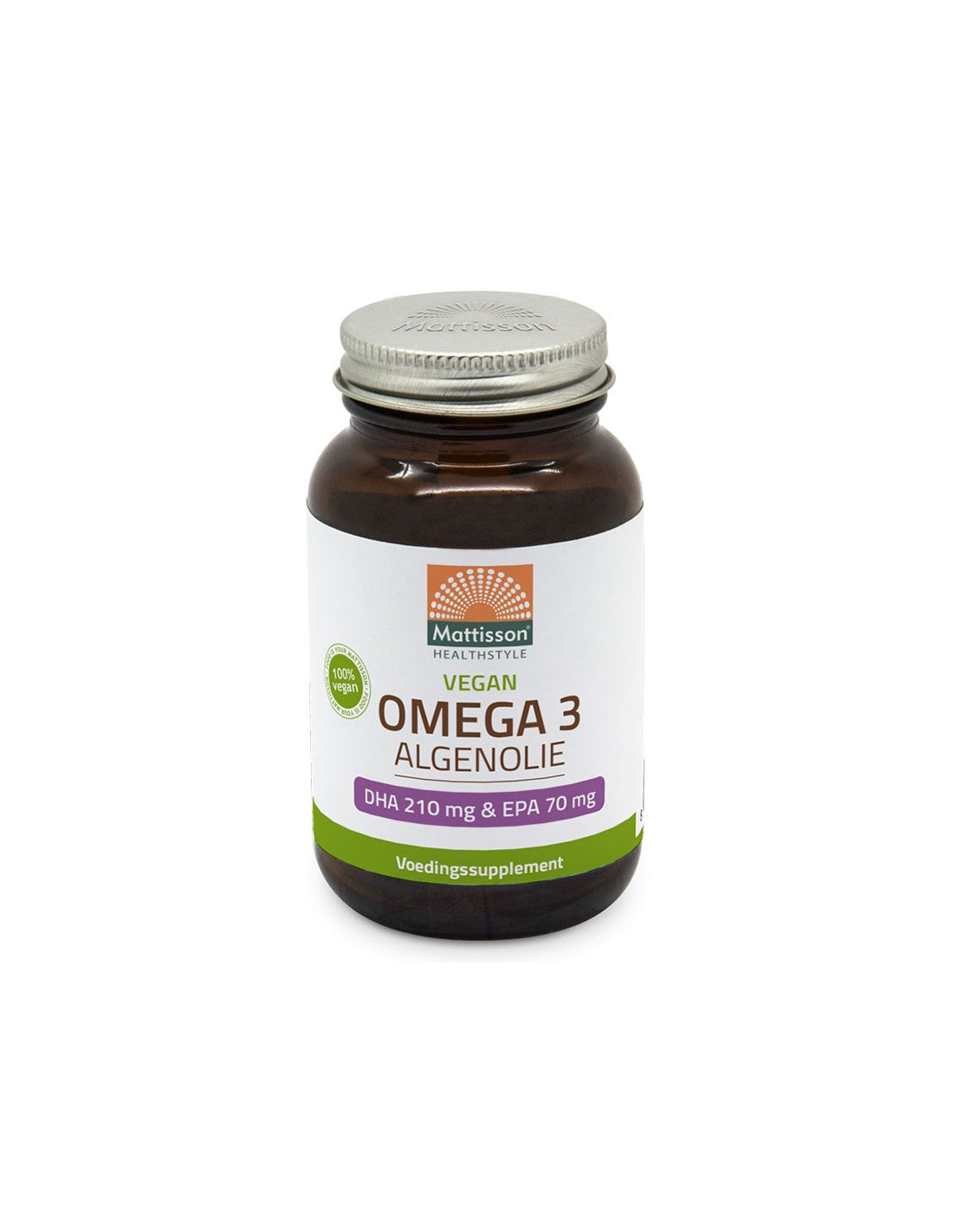 Vegan Omega-3 din alge, DHA 210 mg/ EPA 70 mg x 60 capsule