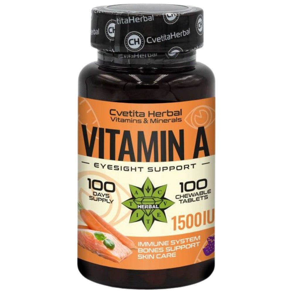 Vitamina A 1500 UI 100 tablete masticabile