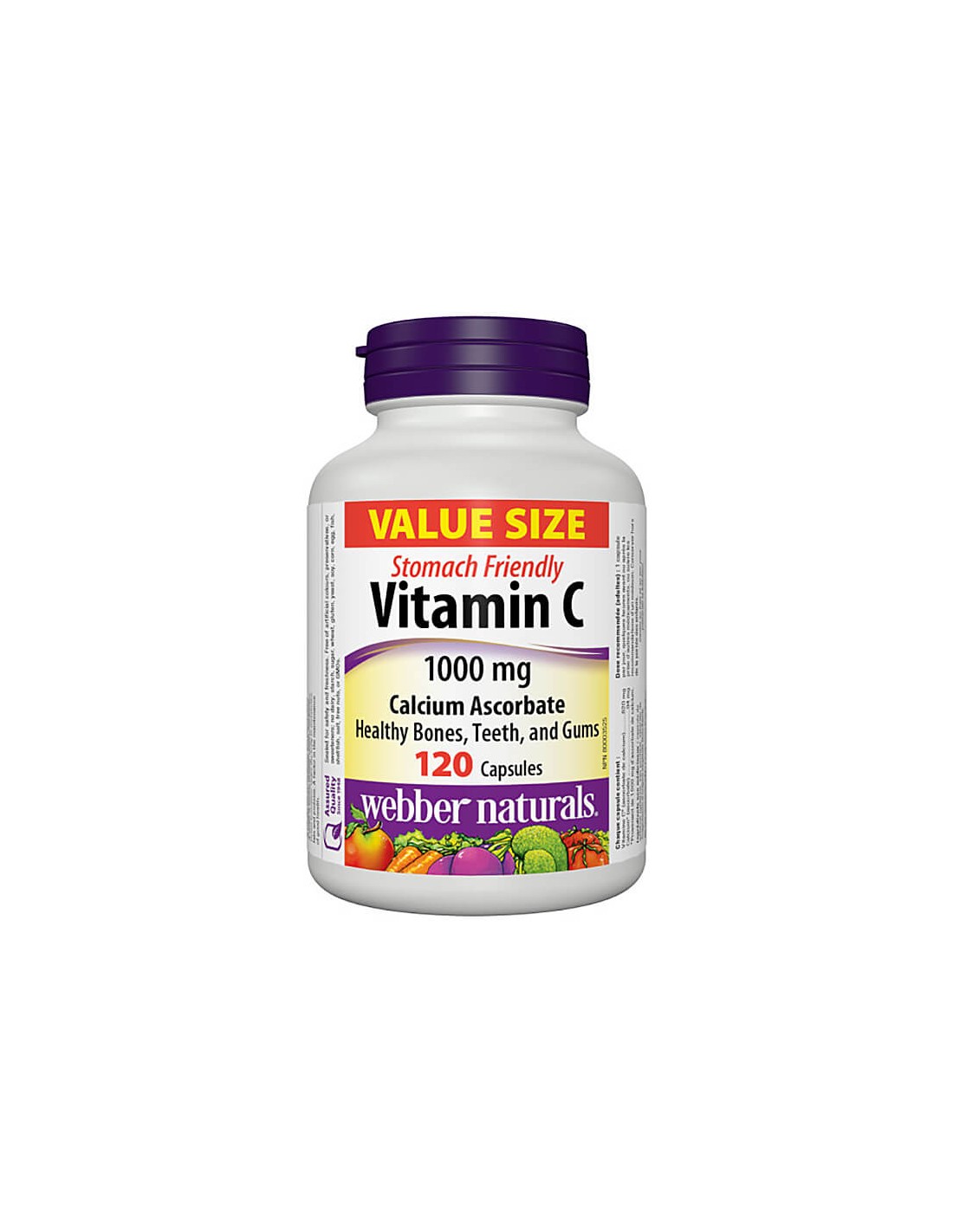 Vitamin C Calcium Ascorbate – Витамин С (калциев аскорбат) 1000 mg, 120 капсули  Webber Naturals