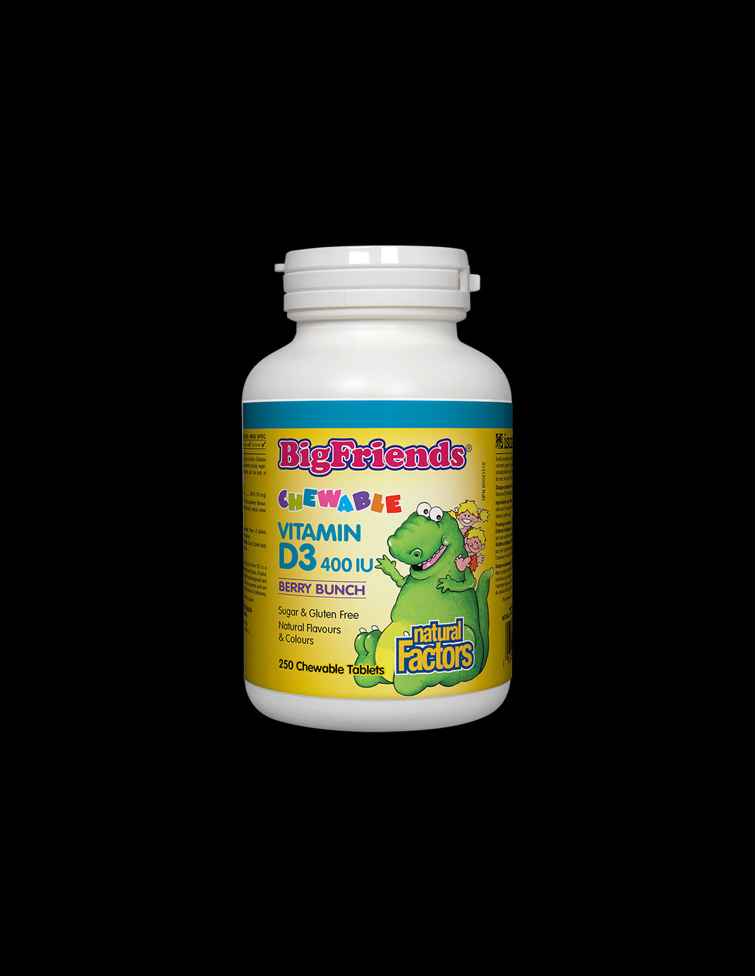 BigFriends Vitamin D3 for Kids 400 IU - 250 Дъвчащи таблетки