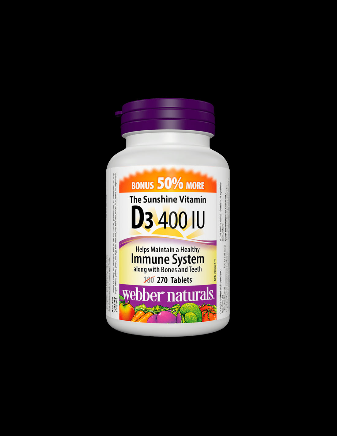 Vitamin D3 / Витамин D3, 400 IU, 270 таблетки