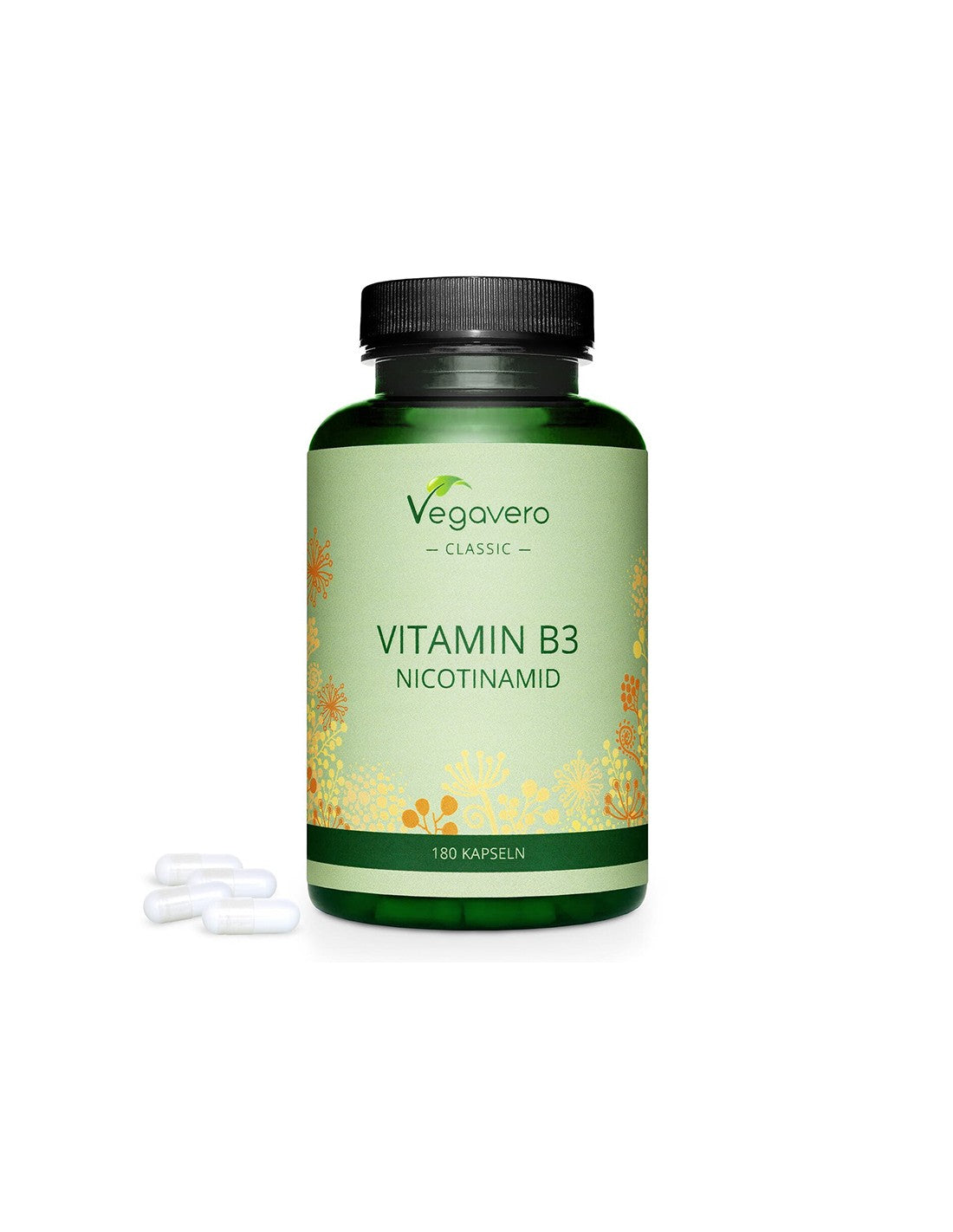 Витамин В3 (Никотинамид) - Vitamin B3 Nicotinamid, 180 капсули