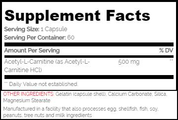 ALCAR 500 / Acetil L-Carnitină 60 capsule