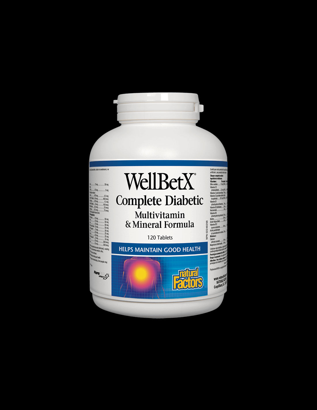 WellBetX® Complete Diabetic/ Multivitamine pentru diabetici x 120 tablete Natural Factors