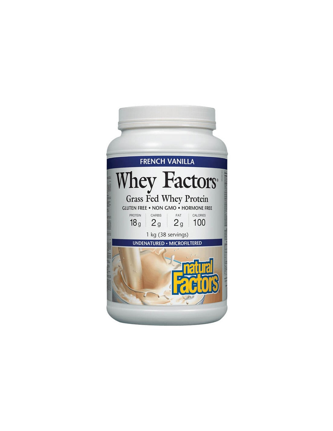 Whey Factors® Grass Fed Whey Protein | Βανίλια - 1000 γραμμάρια