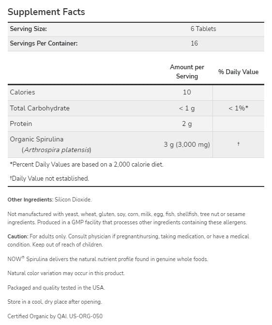 Spirulina 500 mg - 500 Таблетки