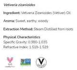 Ulei de vetiver | 100% Vetiveria Zizanioides pură - 10 ml