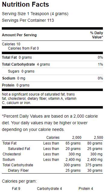 100% Pure Non-GMO Xylitol Granules 454 грама