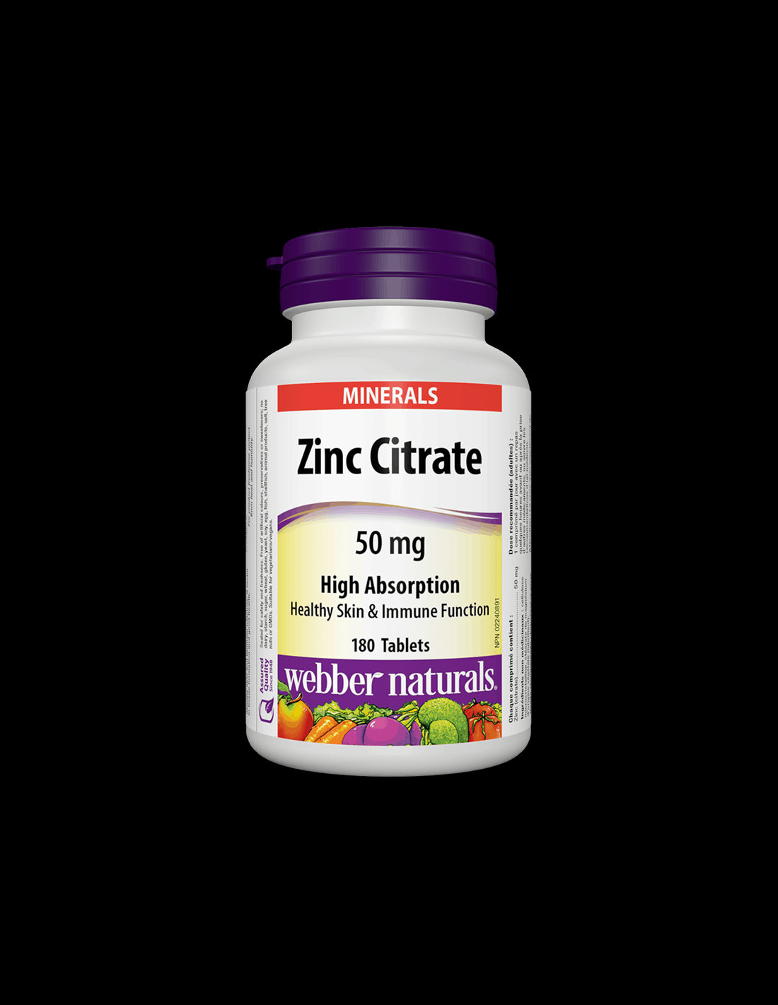 Zinc Citrate / Цинк (цитрат), 50 mg, 180 таблетки